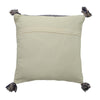Hand-Woven Blue Boho Moroccan Decorative Throw Pillow - 17" x 17.5"